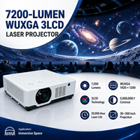 Projecteur laser WUXGA 1920x1200 7200 lumens 3LCD pour cinéma maison, projection immersive et affichage grand écran