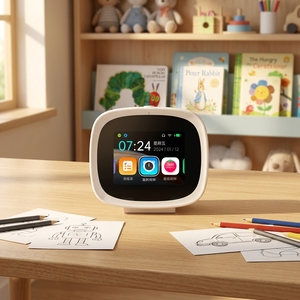 Veidoo Rose/Bleu Prêt à l'emploi Android Type-C Écran Tactile Réveil Intelligent IA pour Enfants Wi-Fi Batterie 3000mAh Fonction Snooze Mini Smart - Product Image 4