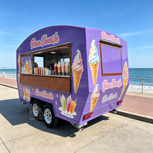 Remolque Bar Móvil, Carrito de Venta de Perritos Calientes, Camión de Comida con Ventana de Servicio Comercial, Carrito de Helados, Tamaño Personalizado, Carrito de Comida Callejera - Product Image 3