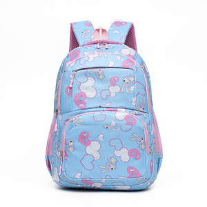 PLAYMAX PM176 New Fashion Durable Water Resistant Nylon Zipper Softback School <b>Backpack</b> Kids Kawaii Rabbit Characters Pendant - Product Image 5