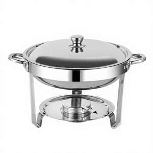 Набор для подогрева пищи из нержавеющей стали с золотым покрытием, круглый, с термоизоляцией, для фуршета, для трансграничной торговли - Product Image 1