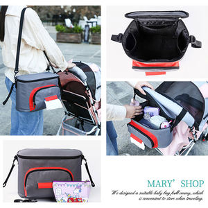 Accesorios para cochecito, <span class=keywords><strong>bolsa</strong></span> Universal para momia, <span class=keywords><strong>bolsa</strong></span> para mamá, <span class=keywords><strong>carrito</strong></span> para cochecito, cesta, gancho, organizador de pañales para bebé - Product Image 6