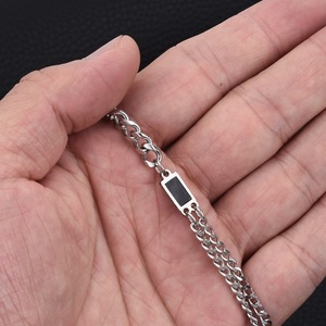 2026 New Simple Popular Design Double Layered <b>Chain</b> Bracelet <b>Titanium</b> Steel Women's Bracelets Wholesale Jewelry For Gift - Product Image 3