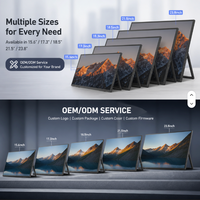 Moniteur externe IPS sans fil 15,6 pouces 1080P FHD, écran portable professionnel, batterie 8000mAh, WiFi, mise en miroir Miracast AirPlay