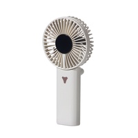 Nouveau ventilateur portable pliable de bureau transfrontalier 2025 avec affichage numérique, mini USB, moteur sans balais haute vitesse, silencieux, 5 pales