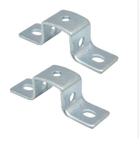 Support d'angle industriel en acier inoxydable poli, pince en U pour suspension au plafond, fixation sur tige filetée pour treillis métallique de centre de données