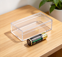 Boîte en plastique PS transparente avec couvercle, taille personnalisée, conteneur en plastique transparent PS pour l'emballage de produits ménagers