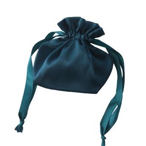 Pochette à cordon en soie simulée double couche pour masque de nuit, accessoire, sac cadeau, sac de rangement anti-poussière - Product Image 6