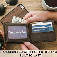 Portefeuille fin personnalisé pour cartes de crédit avec blocage RFID en cuir véritable pour hommes