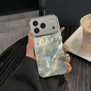 Coque en acrylique pour 17 Pro Max avec design professionnel, paillettes, lentille laser, dégradé, grande fenêtre, protection antichoc - Product Image 3