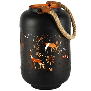 Farol de Hierro de Diseño Elegante con Patrón Único para Decoración Navideña del Hogar, Ecológico y Duradero - Product Image 5