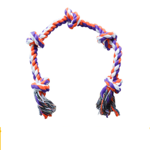 CE sertifikalı köpek diş temizleme halat oyuncak 2 halat knot interaktif Bite dayanıklı köpek oyuncaklar pamuk halat köpek çiğnemek oyuncak köpek için - Product Image 6