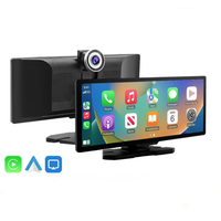 Écran tactile universel portable pour voiture avec CarPlay sans fil intégré, 10,26 pouces, caméra arrière, lecture MP3/MP4, positionnement global