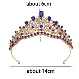 Francés Simple exquisito Rhinestone nupcial Tiaras aleación cristal Queens diamante flor corona lujo belleza desfile Diad corona - Product Image 6