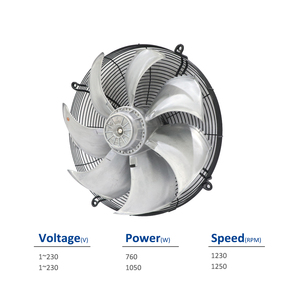 พัดลมระบายความร้อนแบบแกน Ziehl-Abegg รุ่น FN050-4EK.4I.V7P1 FE050-4EK.4I.V7 230V 50Hz 9000m3/h สำหรับเครื่องทำความเย็น รุ่น FN050-4EA.4I.V7P1 - Product Image 2