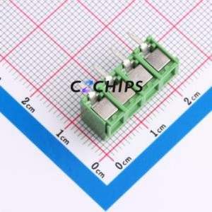 284093-4 <b>Screw</b> Terminal <b>Block</b> Through hole Component (THT),P=5mm Connector 5mm Green Through Hole 4P - Product Image 2