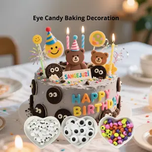 ขายส่งน้ำตาลโรยตกแต่งเค้กน่ารักสีสันสดใส ขนาดเล็ก สำหรับคริสต์มาส ฮาโลวีน รูปดวงตา บรรจุขวด - Product Image 2