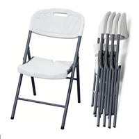 Chaise pliante moderne en plastique avec dossier en fer – Polyvalente pour intérieur et extérieur, idéale pour stades, pique-niques, fêtes, camping et événements sportifs