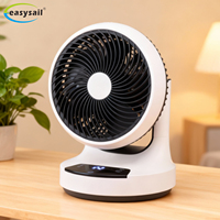 Ventilateur de circulation d'air de bureau blanc de 9 pouces pour la maison et le bureau, ventilateur de table rafraîchissant