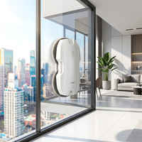 Robot nettoyeur de vitres OEM disponible avec détection de bord par pression d'air pour verre à rainure encadrée, à bord incliné et à bord collé