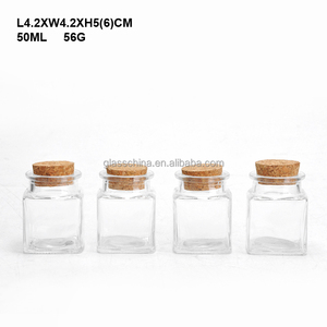 Juego de Frascos de Vidrio Transparente Cuadrados Mini de 2oz y 4oz para Almacenamiento de Especias y Hierbas de Cocina, Ecológicos, para Exteriores, al por Mayor - Product Image 6