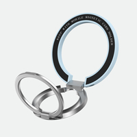 Support de téléphone universel magnétique amovible réglable N52 ABS avec anneau de maintien et sangle pour chargeur sans fil magnétique mobile