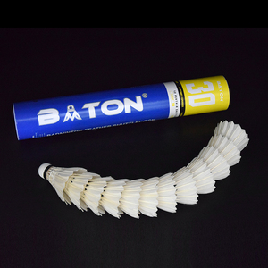 Volant <span class=keywords><strong>de</strong></span> <span class=keywords><strong>Badminton</strong></span> d'entraînement professionnel personnalisé <span class=keywords><strong>Badminton</strong></span> Durable Match <span class=keywords><strong>de</strong></span> plumes d'oie <span class=keywords><strong>Badminton</strong></span> - Product Image 1