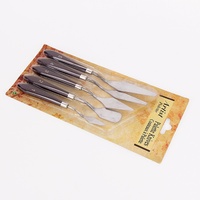 Ensemble de 5 couteaux à palette en acier inoxydable pour peinture à l'huile avec spatule de mélange de peinture, couteaux à repousser pour acrylique et gouache