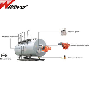الغاز الأفقية أطلقت غلاية الماء الساخن ، سخان مياه 0.7MW - Product Image 6