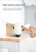 Machine à bruit blanc moderne pour bébé avec veilleuse pour le sommeil, 15 sons apaisants et lumière ambiante