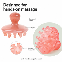 Masseur de cuir chevelu en résine, peigne de massage rond, brosse Gua Sha manuelle pour la tête et le corps, pour spa à domicile, salon, soins personnels et acheteurs en gros