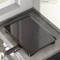 Égouttoir à vaisselle en acier inoxydable à 2 niveaux pour la cuisine, support de rangement antirouille