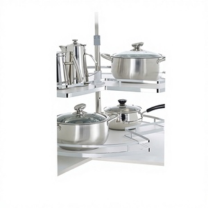 Cesta giratoria antideslizante de doble capa Olande para 270 tazones, platos, ollas, para gabinete <span class=keywords><strong>esquinero</strong></span>, <span class=keywords><strong>despensa</strong></span>, cocina y <span class=keywords><strong>armario</strong></span> - Product Image 1