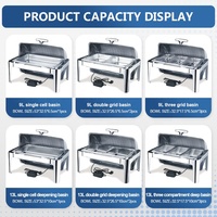 Réchaud de buffet multi-capacités, chauffe-plats, équipement de service, plats et casseroles