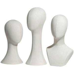 Vente en gros, <span class=keywords><strong>tête</strong></span> de <span class=keywords><strong>mannequin</strong></span> recouverte de tissu, couleur personnalisée, épingle de présentation de perruque noire, <span class=keywords><strong>tête</strong></span> de <span class=keywords><strong>mannequin</strong></span> en mousse de polystyrène et velours pour perruques - Product Image 6