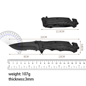 Coltello Pieghevole Tattico EDC Ruisheng OEM con Lama in Acciaio Inox, Resistente, Portatile, con Rompivetro - Product Image 2