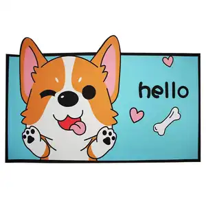 Cartoon silk ring mat home door slip mat door mat net red door carpet can be cut