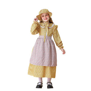Disfraz de Pionera de las Praderas para Niñas, Estilo Colonial, Vestido de Sirvienta de Granja Europea, Atuendo Histórico para Actuaciones Infantiles - Product Image 4