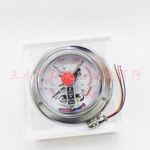 Manomètre de pression à contact électrique à bain d'huile, résistant aux vibrations et à assistance magnétique YNXC-100ZT, 40/60Mpa M20X1.5 - Product Image 2