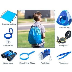 Kinderen Verrekijker Pincet <span class=keywords><strong>Bug</strong></span> Kooi Zaklamp Kompas Vergrootglas <span class=keywords><strong>Kids</strong></span> Play <span class=keywords><strong>House</strong></span> Pop Up Tent Set - Product Image 4