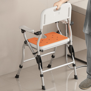 Chaise de salle de bain pliable pour personnes âgées, en alliage d'aluminium, capacité de charge de 150 kg, siège de douche, tabouret de bain avec conception antidérapante - Product Image 3