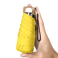 Parapluie de voyage manuel pour femme, mini, de poche, avec protection UV, portable, léger, design 5 plis, vente en gros