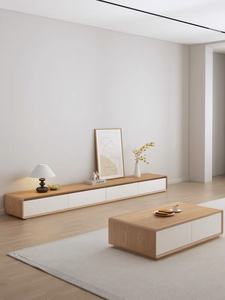 Mueble de <span class=keywords><strong>TV</strong></span> Moderno de Lujo, Mueble de <span class=keywords><strong>TV</strong></span> Extensible de Madera con Consola Central de Lujo y Mesa de Centro, Muebles de Sala de Estar - Product Image 4