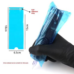 Bolígrafo de plástico impermeable desechable autoadhesivo <span class=keywords><strong>tipo</strong></span> envoltura de máquina fundas de <span class=keywords><strong>manga</strong></span> de <span class=keywords><strong>tatuaje</strong></span> bolsa de bolígrafo de <span class=keywords><strong>tatuaje</strong></span> rosa para PMU inalámbrico - Product Image 5