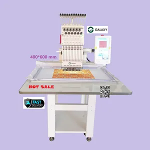 NEW ARRIVAL MODEL !! GALAXY HIGH SPEED 1201 ONE HEAD EMBROIDERY MACHINE LOGO MONOGRAM GARMENTS FABRIC INDUSTRIAL COMPUTERIZED
