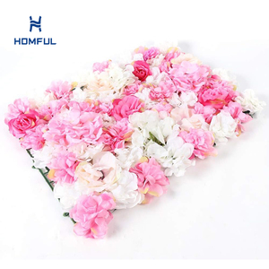 HOMFUL Panneaux muraux de fleurs dégradées rose <span class=keywords><strong>champagne</strong></span> pivoine 40x60cm avec support anti-plis pour décoration de scène de mariage – Vente en gros - Product Image 1