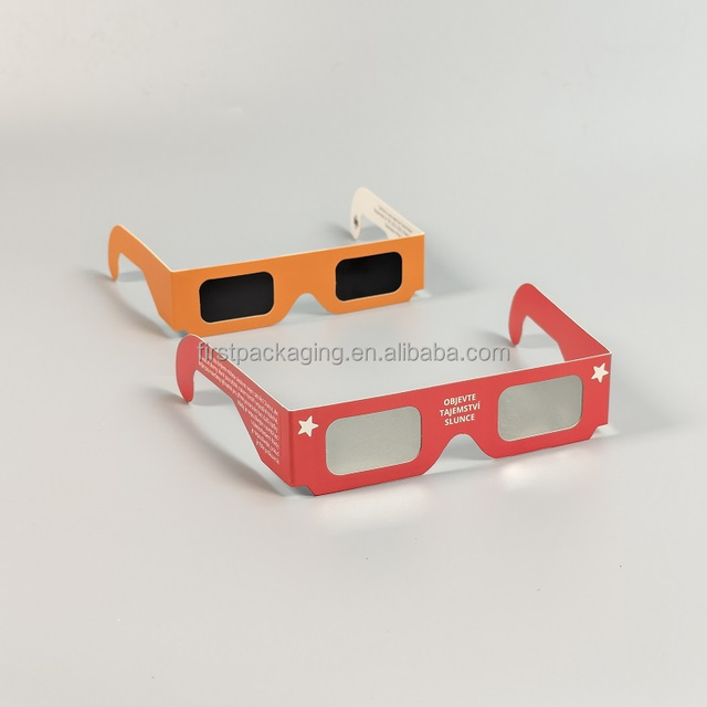 Paper Solar eclipse Eye Glasses 2026 Gafas Para eclipse Solar Certificadas Iso 12312-2 Y Conformes Ce Iso Custom Artwork