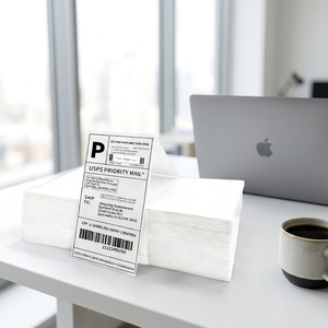 Étiquettes thermiques pliées <span class=keywords><strong>Antac</strong></span>, résistantes à l'huile, avec pelliculage brillant, 100x100mm, impression directe personnalisée sur papier pour la logistique d'inventaire - Product Image 1