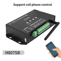 Controlador LED Direccionable Programable por WiFi y Tarjeta SD H807SB, 5V 12V 24V 4096 Píxeles DMX, para Letreros y Rótulos