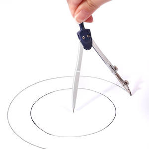 Foska เข็มทิศโรงเรียน5ชิ้นแบบมืออาชีพสำหรับชุดเรขาคณิตพร้อมกล่องเก็บของกันแตก - Product Image 4